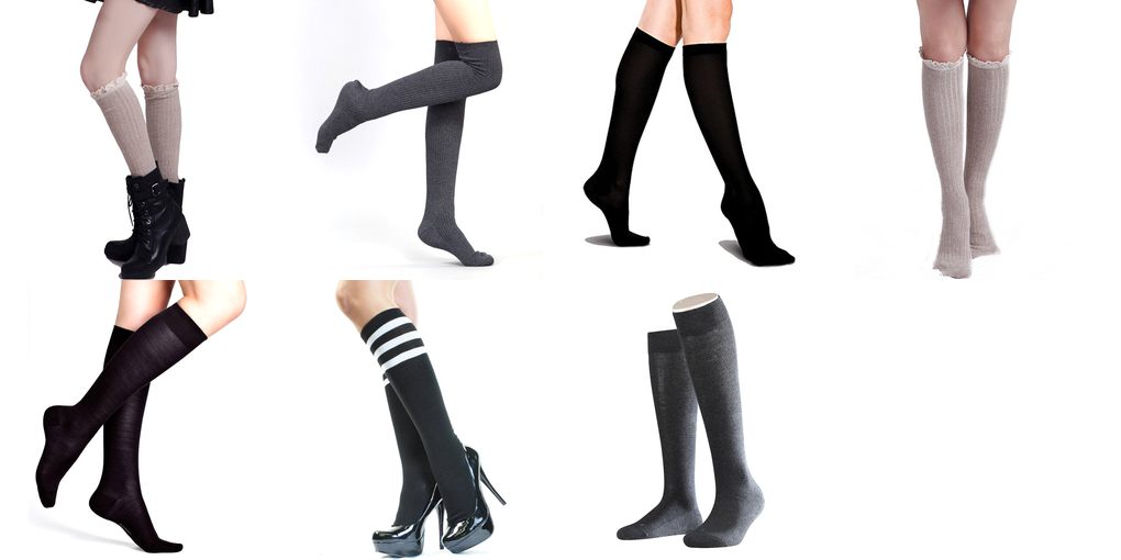 womens cotton knee high socks